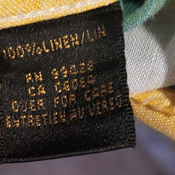 Bugatchi Uomo 100% Linen, Plaid, Short-Sleeve Button Men’s Shirt Size Medium - Picture 5 of 5